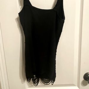 Black fringe top